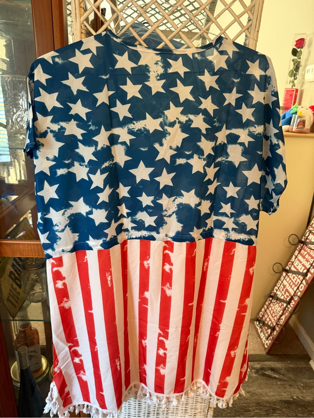 American Flag Star & Stripe Tunic Top